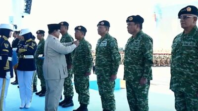 Prabowo Beri Pangkat Kehormatan dan Lantik Panglima Baru TNI